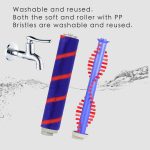 ⁦ديفيوري فرشاة مكنسة كهربائية مع مصابيح امامية للخشب الصلب والسجاد لسلسلة دايسون V6 DC59 DC61 DC62 V6 DC74، فوهة بديلة مطورة بمحرك مع بكرة ناعمة وشعيرات من البولي بروبيلين.⁩ - الصورة ⁦7⁩