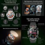 ⁦ساعة ذكية مع سماعات اذن 1.28 انش بلوتوث مع سماعات اذن لاسلكية لتتبع اللياقة البدنية مع مراقب معدل ضربات القلب والنوم ساعة رياضية مقاومة للماء وتنبيهات المكالمات والرسائل ومراقب الصحة⁩ - الصورة ⁦7⁩