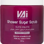 مقشر رغوي بالسكر من فاي ناتشورالز، 600 غرام - مقشر ومرطب - الرمان والنيلي الازرق الازرق واللاتيه المثلج وتوتي فروتي واكر فاسي والمزيد (600، توتي فروتي)