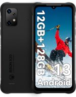 يوميدجي جوال بيسون X20 اندرويد 13 متين مقاوم للماء IP68/IP69K 6000mAh 12 (6+6) + 128GB/TF 1TB قابل للتوسيع وشاشة 6.55 انش NFC AGPS و4G ثنائي شرائح الاتصال