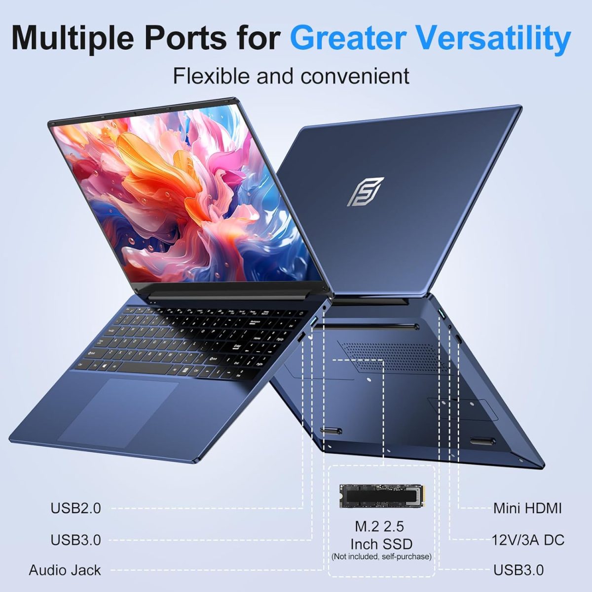 ⁦نياكون 16 انش 16GB RAM 512GB SSD | معالج N150 | FHD 1920 × 1200 | زاوية مفتوحة 180 | كيبورد باضاءة خلفية | ويندوز 11 برو | فتح بصمة الاصبع | رسومات UHD 750MHz⁩ - الصورة ⁦9⁩