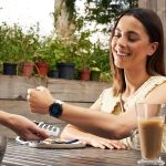 ⁦سامسونج ساعة ذكية جالكسي ووتش 4 كلاسيك 46 ملم من الكترونيكس مع جهاز تتبع ECG للصحة واللياقة البدنية والجري ودورات النوم ونظام تحديد المواقع وكشف السقوط وبلوتوث اصدار امريكي، اسود⁩ - الصورة ⁦3⁩