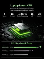 ⁦لابتوب 2025 16.1 AMD رايزن 7 5700U (8C/16T حتى 4.3GHz) راديون RX فيجا 8 جرافيكس 16GB RAM 512GB NVMe SSD ويندوز 11 شاشة FHD واي فاي 6 بطارية 53Wh HDMI كاميرا ويب كيبورد باضاءة خلفية⁩ - الصورة ⁦2⁩