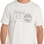 تيمبرلاند برو تي شيرت رجالي مطبوع عليه مخطط قصير الاكمام مناسب للعمل