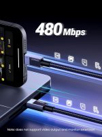 ⁦UGREEN USB C Cable مضفر 2M 100W (48V/5A) PD 3.1 متوافق مع ايفون 17/16/15 ماكس، حاسوب Mac برو/إير، لوحي iPad، ديل XPS، جالاكسي S24 الترا، هواوي P70⁩ - الصورة ⁦4⁩