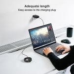 ⁦كيبل شحن مغناطيسي لسامسونج جالاكسي فيت 3، متوافق مع الساعات الذكية SM-R390، USB-A + USB-C، حامل كابل شحن مغناطيسي بطول 3.3 قدم، عبوة من قطعتين⁩ - الصورة ⁦6⁩