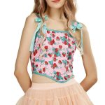 ميكوتاكو ستروبيري شورت كيك بوستير توب تانك كورسيه الفراولة النعناع كوكي Y2k