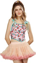 ميكوتاكو ستروبيري شورت كيك بوستير توب تانك كورسيه الفراولة النعناع كوكي Y2k