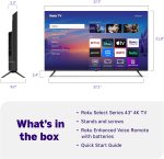 ⁦روكو تلفزيون ذكي 2025 - 43 بوصة سلسلة مختارة، تلفزيون 4K HDR - روكو تي في مع جهاز تحكم صوتي محسن - تلفزيون LED بشاشة مسطحة مع واي فاي لبث الأخبار المحلية المباشرة والرياضة والترفيه العائلي⁩ - الصورة ⁦9⁩