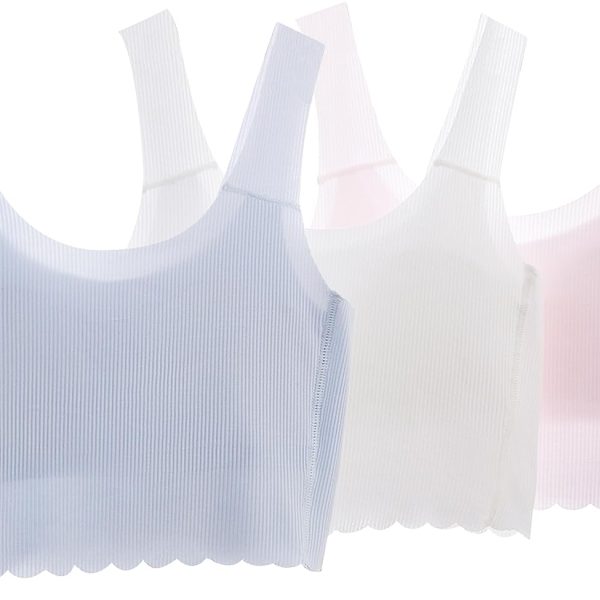 حمالة صدر للتدريب للبنات 8-14 سنة من فيلسكين، حمالة صدر رياضية بدون خياطة بظهر متقاطع بدون خياطة، حمالة صدر مريحة بدون خياطة