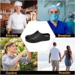 ⁦حذاء شيف للرجال غير قابل للانزلاق ومقاوم للزيت، حذاء عمل للسيدات، حذاء سلامة مسطح كاجوال للرجال، حذاء مطبخ مريح وجيد التهوية للشيف والنساء، مقاس كبير⁩ - الصورة ⁦6⁩