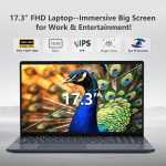 ⁦لابتوب العاب 2025 17.3 انش DDR4 16GB SSD 512GB سيليرون N150 (4C/4T حتى 3.6GHz) واي فاي 5 بلوتوث 4.2 وكيبورد باضاءة خلفية وبطارية 6 ساعات وUSB 3.0 وHDMI وويندوز 11 برو⁩ - الصورة ⁦4⁩