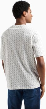 ⁦ارماني اكستجينج تي شيرت عصري بشعار كامل للرجال (عبوة من قطعة واحدة)⁩ - الصورة ⁦4⁩