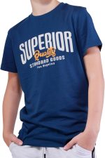 ⁦Nuego Cotton T-shirts for Boys Half Sleeves, Round Neck Tees for Boy, Comfortable Breathable Casual Regular Fit Graphic Text Print Kids Tshirt 7-14 Year (Blue, White)⁩ - الصورة ⁦4⁩
