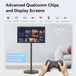⁦تلفزيون ذكي محمول 27 بوصة بعجلات مع شاشة تعمل باللمس | ذاكرة RAM 8G + تخزين 128G | معالج كوالكوم ثماني النواة | بطارية مدمجة 8-10 ساعات | كاميرا ويب 8MP | نظام تشغيل اندرويد 13 | دوران كامل | جهاز⁩ - الصورة ⁦4⁩