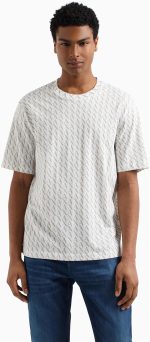 ⁦ارماني اكستجينج تي شيرت عصري بشعار كامل للرجال (عبوة من قطعة واحدة)⁩ - الصورة ⁦3⁩