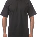 تيشيرت مصنوع من القطن الثقيل بأكمام قصيرة وقبة دائرية للرجال من برو كلوب، عبوة من قطعة واحدة