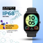 ⁦ساعة جي كرو الذكية من جرابيت - تتبع اللياقة البدنية والمكالمات بالبلوتوث تتميز بشاشة 2 انش HD IPS ومكالمات بلوتوث واجراء مكالمات طوارئ وتتبع الرياضات المتعددة. شحن مغناطيسي وحزام اضافي (اسود)⁩ - الصورة ⁦3⁩