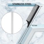 ⁦شو واي مجموعة فرش شاي من 3 قطع، حافة ومشط، مشط بشعيرات قوية، مناسبة لمصففي الشعر اثناء السفر والسيدات والرضع والاطفال (اسود)، 18 سم⁩ - الصورة ⁦4⁩