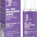 بخاخ واقي من الشمس بعامل حماية من الشمس 70 من بيك Pa++++، مقاوم للماء لمدة 180 دقيقة مع 2% حمض كوجيك واربوتين الفا اربوتين، مقاوم للعرق لازالة الاسمرار والتصبغ والحماية من اشعة الشمس فوق البنفسجية/بي