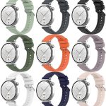 متوافق مع ساعة هواوي GT4 41 ملم / ساعة GT5 41 ملم / ساعة GT5 برو 42 ملم، سوار ساعة بديل من السيليكون سهل التثبيت للساعات والساعات الذكية NO241107