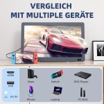 ⁦ديسوبري تلفزيون محمول جديد 14.2 بوصة صغير 1080P مع بطارية وموالف DVB-T2، مدخل USB HDMI ايه في، تلفزيون سيارة محمول للتخييم والمنزل المتنقل والمطبخ⁩ - الصورة ⁦4⁩