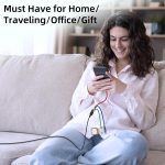 ⁦شاحن ترافل 4 في 1 لاجهزة اي ووتش وايفون، كيبل شحن متعدد مع USB-C وMicro USB وشاحن لاسلكي، متوافق مع ساعة ابل الترا/اس اي/9/8/7/6/5 وايفون 15/14/13 وجالكسي واندرويد⁩ - الصورة ⁦6⁩