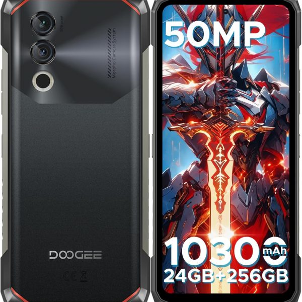دوجي جوال بليد 10 قوي غير مقفل 24GB+256GB/2TB 10300mAh، جوال اندرويد 14 6.6 انش HD + 90Hz كاميرا 50MP و3 فتحات للبطاقات/فتح الوجه/بصمة الاصبع/NFC/Wi-Fi6E/IP69K