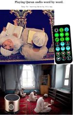 ⁦سيرويكو مكبر صوت بجهاز تحكم عن بعد، مكبر صوت محمول للقرآن الكريم، مشغل MP3 بمذاكرة 8 جيجابايت TF FM مكبر صوت مترجم القرآن الكريم القابل للشحن بمنفذ USB⁩ - الصورة ⁦6⁩