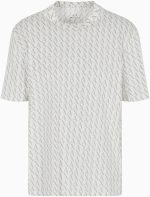 ارماني اكستجينج تي شيرت عصري بشعار كامل للرجال (عبوة من قطعة واحدة)