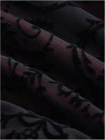 ⁦Women's Floral Y2K Tank Tops Goth Mesh Ruched Drawstring Cami Top Goth Shirts⁩ - الصورة ⁦4⁩