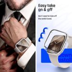 ⁦جوتون جراب مقاوم للماء لساعة ابل سلسلة 10 مقاس 42 ملم، غطاء حماية من الزجاج المقوى الصلب من البولي كربونات متوافق مع ملحقات اي ووتش 42 ملم، شفاف⁩ - الصورة ⁦7⁩