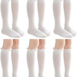 جوارب طويلة بطول يصل إلى الركبة للبنات الصغيرات بعمر 3-12 سنة