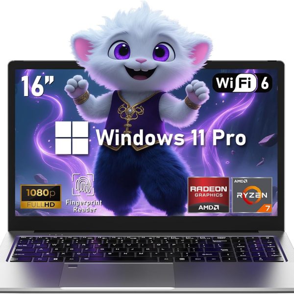 لابتوب العاب 16 انش من نياكون، ذاكرة RAM 32GB وSSD 1TB، AMD رايزن 7 5825U (حتى 4.5Ghz)، بطاقة رسومات AMD راديون، شاشة 16 انش FHD 1920×1080، واي فاي 6، بلوتوث 5.2، كيبورد باضاءة خلفية