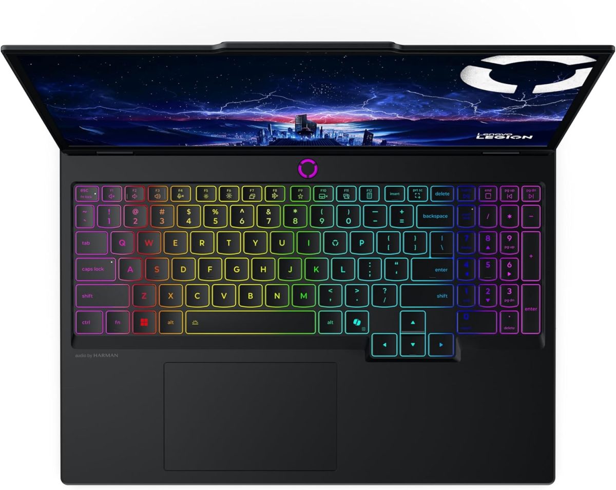 ⁦لينوفو لابتوب ليجن 5 15IRX10 بشاشة OLED WQXGA 15.1 انش 165Hz ومعالج انتل كور i7-14700HX وRTX 5060 8GB (GDDR7) و32GB DDR5 و1TB PCIe NVMe SSD وواي فاي 7 وكيبورد باضاءة RGB مع ماوس كونسيومكس اسود باد⁩ - الصورة ⁦7⁩