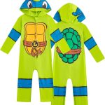 نيكيلوديون رداء بقلنسوة للاولاد الصغار والكبار بتصميم سلاحف النينجا ليوناردو من تينيج ميوتانت