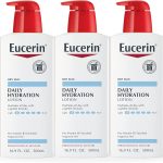 يوسيرين لوشن مرطب يومي للجسم غير معطر للبشرة الجافة الحساسة، زجاجات مضخة 16.9 اونصة سائلة، 3 عبوات