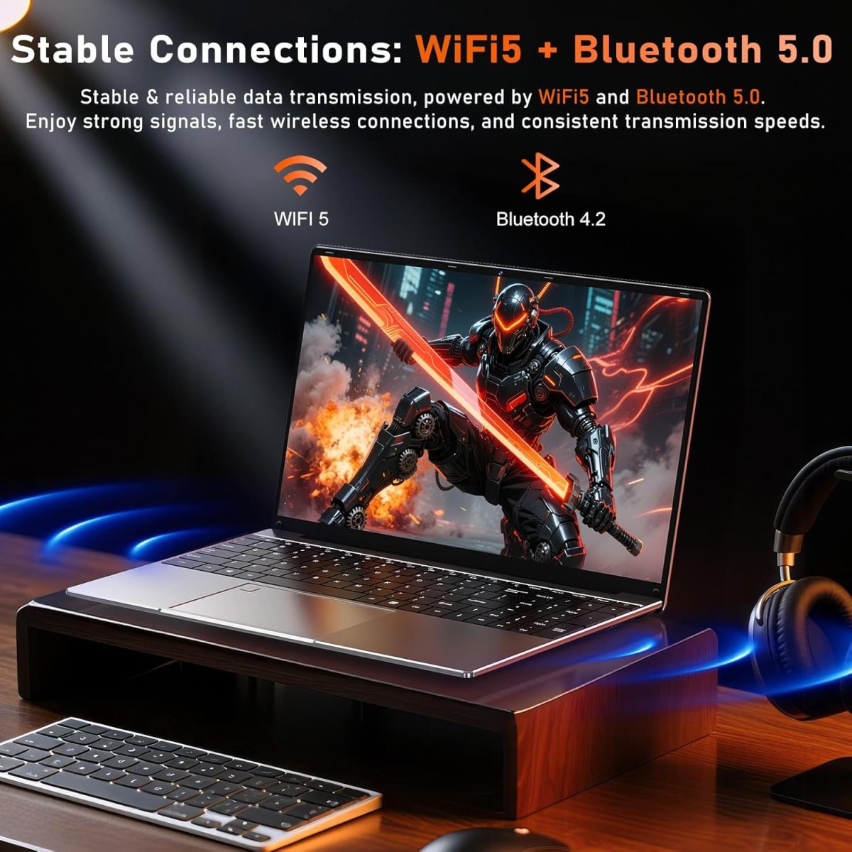 ⁦لابتوب العاب شيفو يو 2025 R7 5700U (8C/16T حتى 4.3GHz) وRAM 16GB وSSD 1TB وشاشة FHD 15.6 انش وبطاقة عرض مرئي راديون RX فيجا 8 وبطارية 5 ساعات وكيبورد باضاءة خلفية وUSB 3.2 ومنفذ نوع C وفتح FP⁩ - الصورة ⁦6⁩