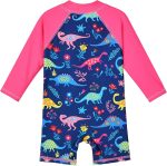 ⁦اكس اف جيرلز زي سباحة للبنات والاطفال من عمر 6 شهور الى 11 سنة، ملابس سباحة صيفية امنة للشمس⁩ - الصورة ⁦2⁩