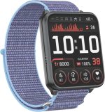 ⁦سوار بديل مرن ومضفر متوافق مع جارمين فينو اكس 1 من كينوك، مصنوع من النايلون المتين جيد التهوية - اسود⁩ - الصورة ⁦3⁩