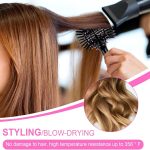 ⁦هالامودو فرشاة شعر، فرشاة شعر كروية، فرشاة شعر مجعدة ثلاثية الابعاد لتصفيف الشعر في صالونات التجميل، اداة تجعيد الشعر لصنع الشعر المجعد، حراري⁩ - الصورة ⁦3⁩