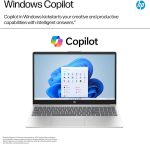 ⁦HP لابتوب بشاشة لمس 15.6 انش ومعالج انتل i5-1235U الجيل 12 (بيتس i7-8700) وذاكرة RAM 16GB وSSD 1TB وبطاقة رسومات ايرس Xe وويندوز 11 برو وشحن سريع لون فضي مع ماوس⁩ - الصورة ⁦3⁩