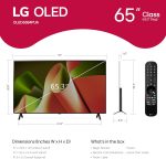 ⁦LG تلفزيون ذكي بشاشة مسطحة 65 بوصة OLED سلسلة B4 بشاشة مسطحة مع جهاز تحكم عن بعد سحري يعمل بالذكاء الاصطناعي مع اليكسا مدمج (OLED65B4PUA، 2024)⁩ - الصورة ⁦2⁩