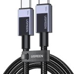 UGREEN USB C Cable مضفر 2M 100W (48V/5A) PD 3.1 متوافق مع ايفون 17/16/15 ماكس، حاسوب Mac برو/إير، لوحي iPad، ديل XPS، جالاكسي S24 الترا، هواوي P70