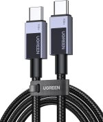 UGREEN USB C Cable مضفر 2M 100W (48V/5A) PD 3.1 متوافق مع ايفون 17/16/15 ماكس، حاسوب Mac برو/إير، لوحي iPad، ديل XPS، جالاكسي S24 الترا، هواوي P70