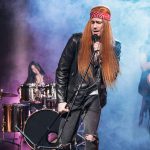 ⁦طقم زي تنكري من 6 قطع، اكسسوارات زي بانك للاولاد والبنات والكبار، سوار ووشاح للرأس واكمام واقية وقفازات ونظارات وفستان فاخر، ازياء روك ستار للنساء من روك اند رول⁩ - الصورة ⁦6⁩