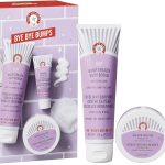 فيرست ايد بيوتي مجموعة باي باي بامبس - 3 مفضلات للتقشير - مقشر الجسم كيه بي بامب اراسر مع 10% ايه اتش ايه، 114 غرام، لوشن كيه بي سموثينج للجسم، 1 اونصة، + وسادات شعر نامية، 28 قطعة