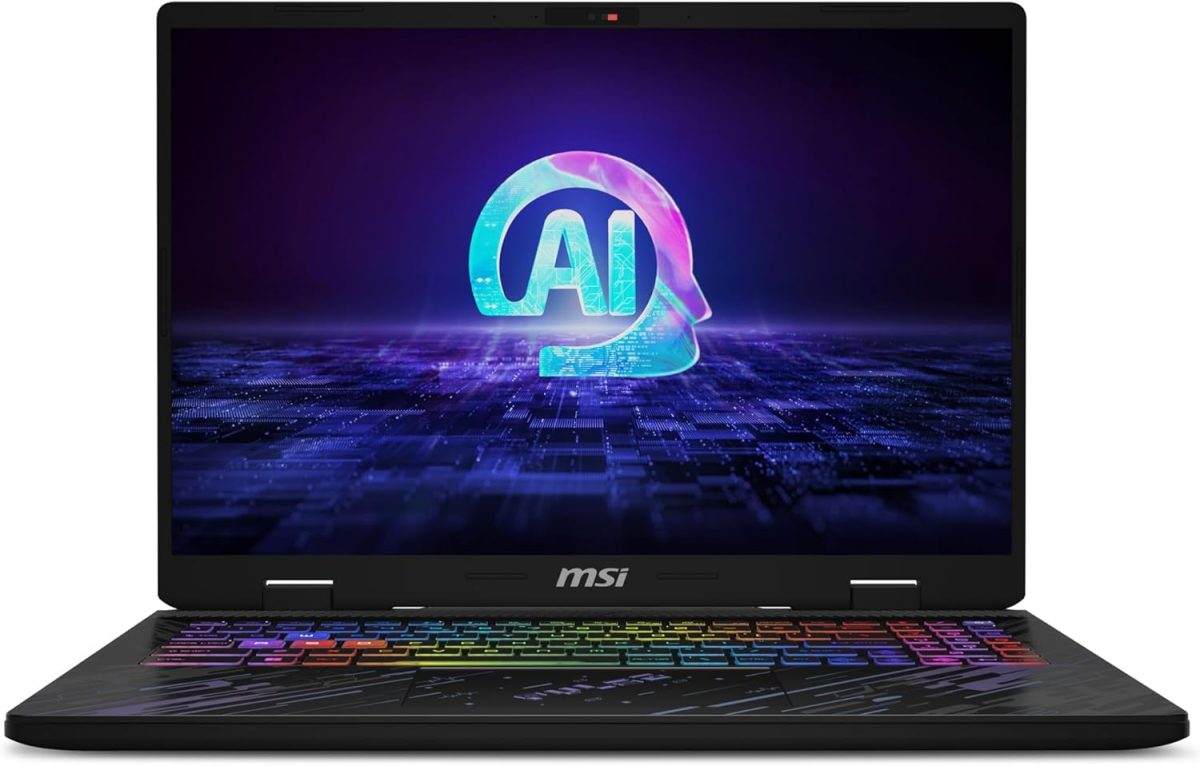 MSI لابتوب العاب بالس 16 AI 16 انش 240Hz QHD+ بمعالج انتل كور الترا 9-185H وانفيديا جيفورس RTX 4060 وذاكرة 32GB DDR5 وذاكرة مستديمة SSD 1TB نوع C وويندوز 11 برو اسود C1VFKG-063US