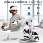 ⁦حامل قاعدة شحن لجهاز بلاي ستيشن 5 في ار 2، حامل شحن PSVR2، قاعدة شحن مغناطيسية لاجهزة تحكم PS5 VR2، حامل شحن عالي السرعة، مؤشر LED، حامل سماعات راس الواقع الافتراضي⁩ - الصورة ⁦3⁩