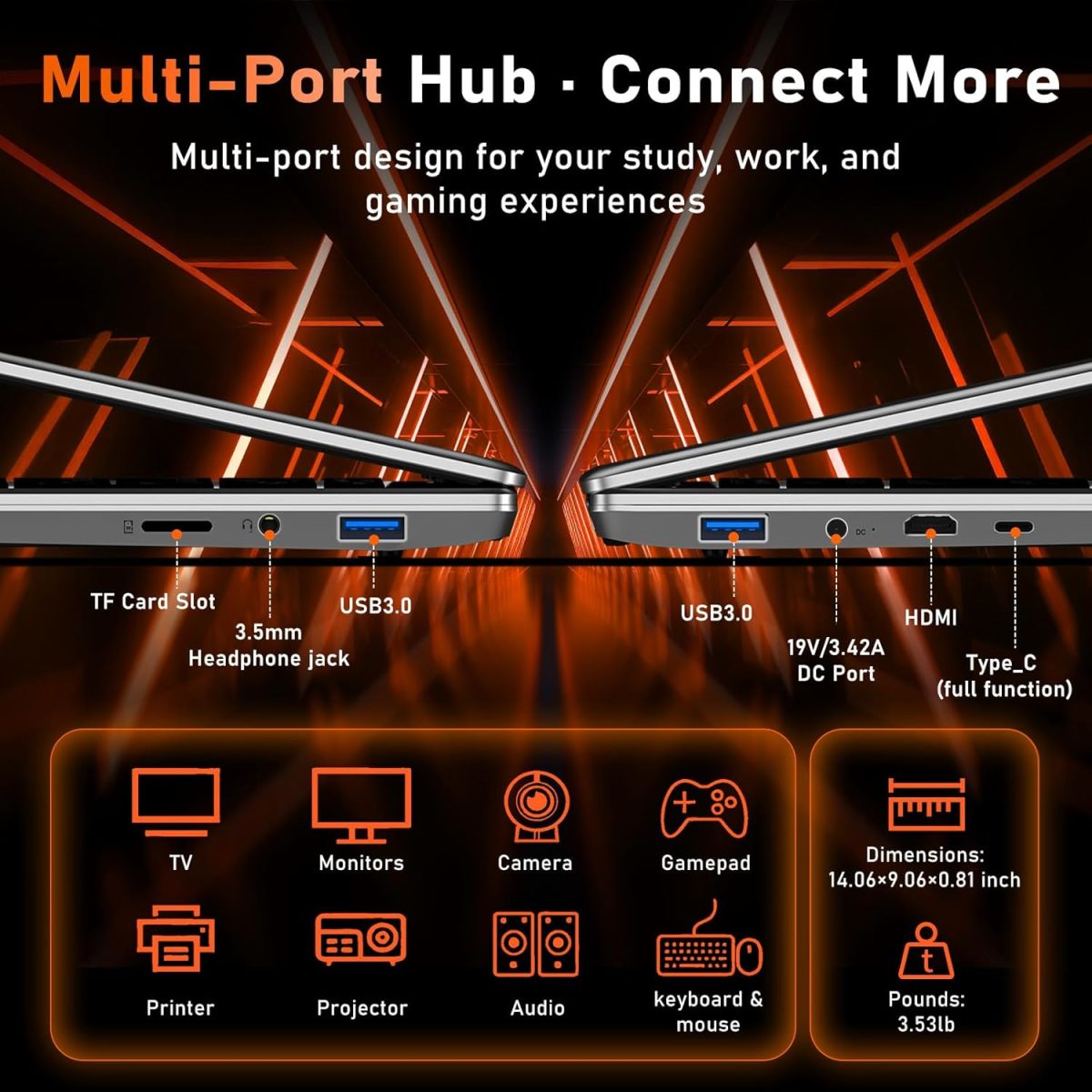 ⁦لابتوب العاب شيفو يو 2025 R7 5700U (8C/16T حتى 4.3GHz) وRAM 16GB وSSD 1TB وشاشة FHD 15.6 انش وبطاقة عرض مرئي راديون RX فيجا 8 وبطارية 5 ساعات وكيبورد باضاءة خلفية وUSB 3.2 ومنفذ نوع C وفتح FP⁩ - الصورة ⁦7⁩